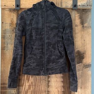 lululemon athletica Black Charcoal Camo Full-Zip Hoodie